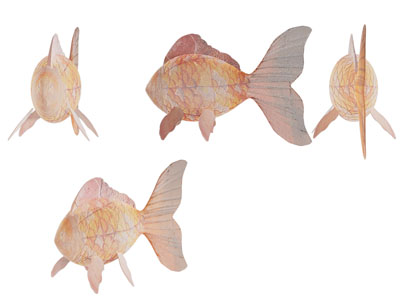 现代金鱼灯挂件