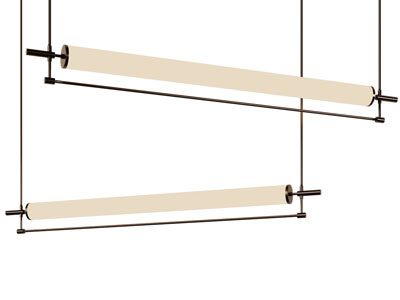 现代棒管一字吊灯