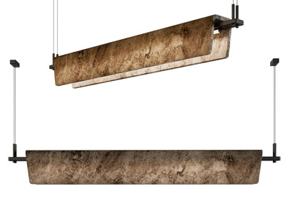 侘寂风水泥纹理的长方体吊灯