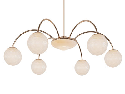 现代轻奢花纹灯罩吊灯