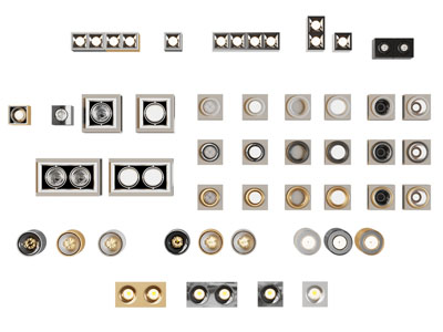 现代筒灯射灯 格栅灯