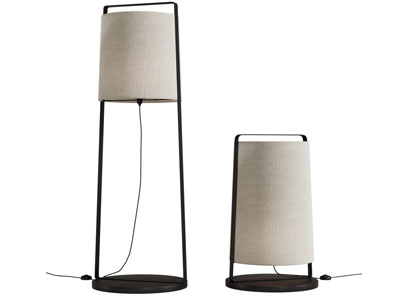 现代柱形灯罩落地灯 台灯