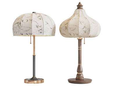 美式台灯3d模型 美式台灯