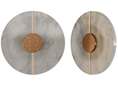 现代轻奢大理石圆形壁灯