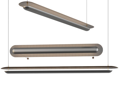 侘寂风长条形吊灯