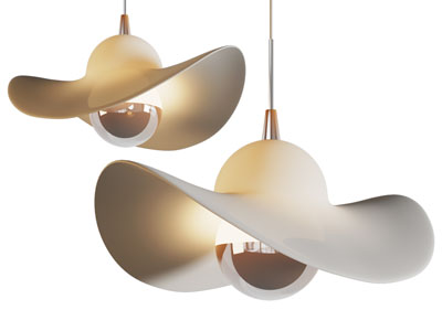 现代帽子造的吊灯3d模型 现代帽子造的吊灯