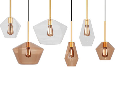 现代玻璃灯罩灯泡吊灯