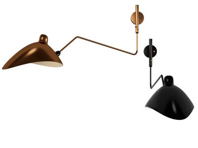 现代可转向金属壁灯