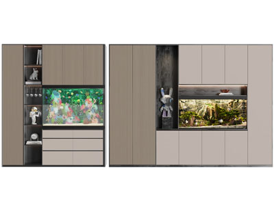 现代装饰鱼缸的酒柜 装饰柜