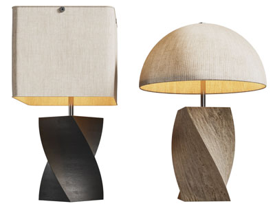 侘寂风布艺灯罩落地灯