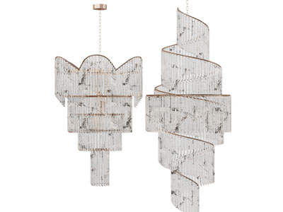 现代水晶螺旋造的吊灯