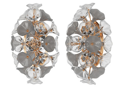 现代轻奢花朵造的壁灯