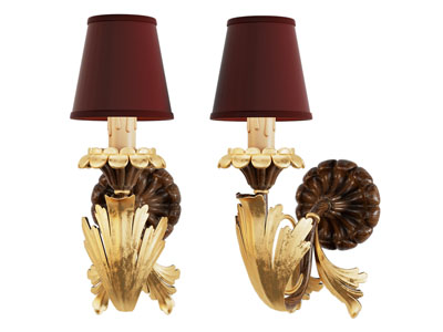 欧式铁艺雕花壁灯3d模型 欧式铁艺雕花壁灯