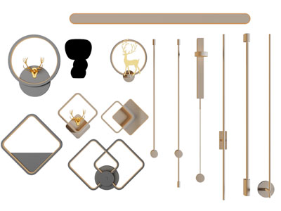 北欧壁灯 洗墙灯3d模型 北欧壁灯 洗墙灯