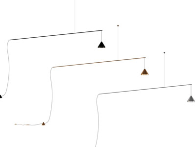 现代金属钢带线条吊灯