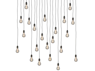 工业风loft灯泡吊灯3d模型 工业风loft灯泡吊灯