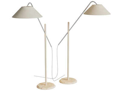 现代落地灯3d模型 现代落地灯