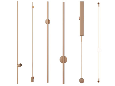 现代轻奢钢带线条壁灯3d模型 现代轻奢钢带线条壁灯