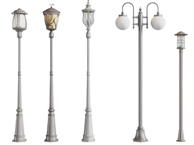 欧式路灯3d模型 欧式路灯