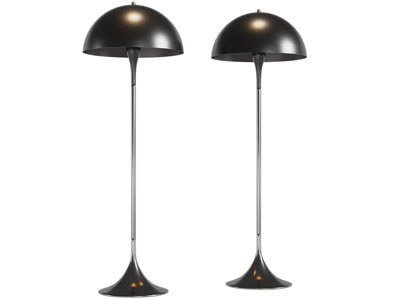 现代黑色金属落地灯3d模型 现代黑色金属落地灯