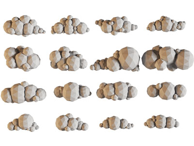 现代云朵堆3d模型 现代云朵堆