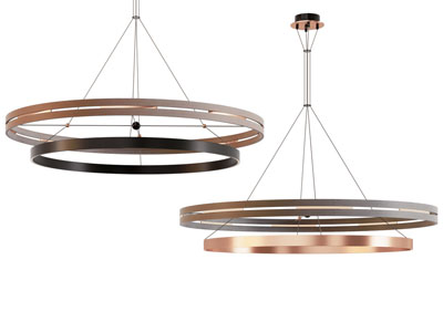 现代圆形吊灯3d模型 现代圆形吊灯