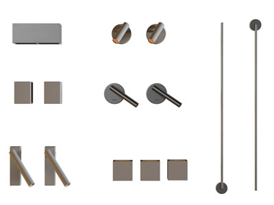 现代可转向壁灯3d模型 现代可转向壁灯