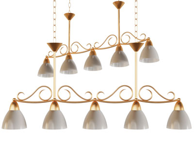 简欧雕花铁艺吊灯