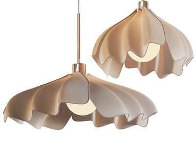 现代花朵吊灯3d模型 现代花朵吊灯