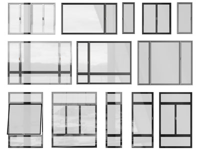 现代平开窗、推拉窗