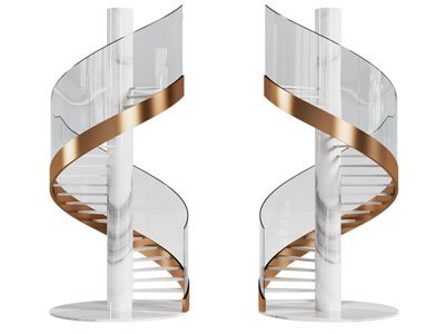 现代螺旋、旋转楼梯3d模型 现代螺旋、旋转楼梯