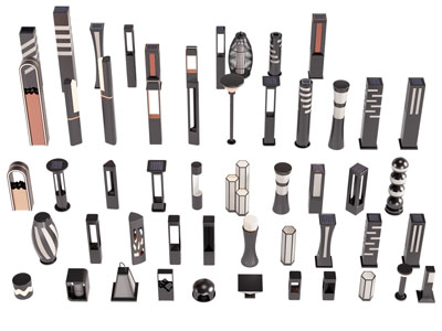 新中式地灯 草坪灯 景观灯 装饰灯3d模型 新中式地灯 草坪灯 景观灯 装饰灯