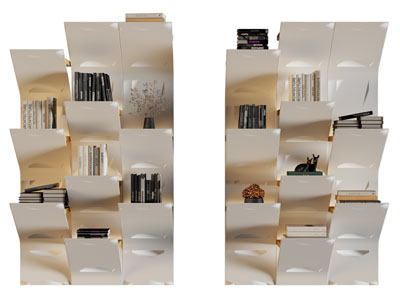 侘寂风简约装饰书架