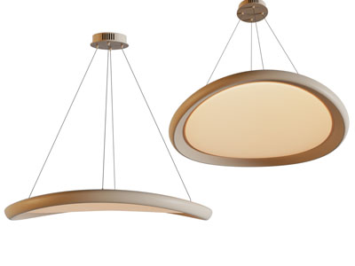 侘寂风圆形吊灯3d模型 侘寂风圆形吊灯