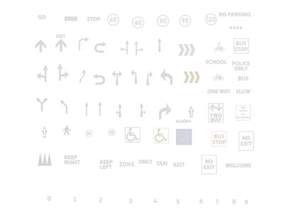 现代箭头标识、指示牌