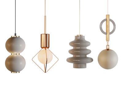 现代单头垂线餐厅小吊灯 床头吊灯