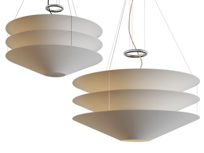 现代三层灯罩吊灯3d模型 现代三层灯罩吊灯