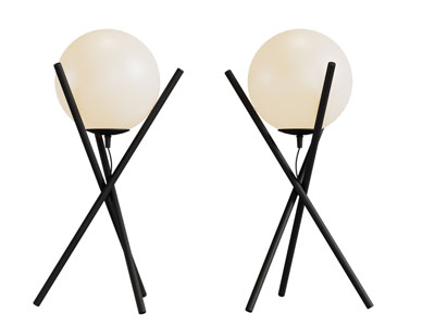 现代交叉灯架球形台灯