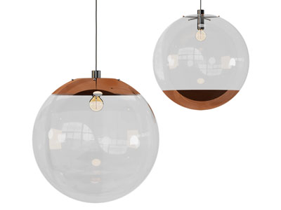 现代球形灯罩餐厅吊灯3d模型 现代球形灯罩餐厅吊灯