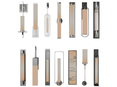 新中式壁灯3d模型 新中式壁灯