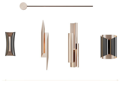 现代金属壁灯3d模型 现代金属壁灯