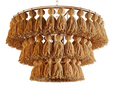 现代绳编流苏吊灯3d模型 现代绳编流苏吊灯