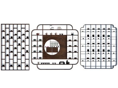 新中式装饰架、博古架