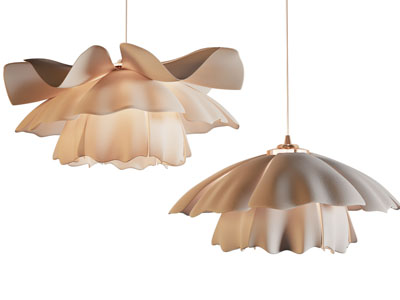 侘寂风花朵吊灯