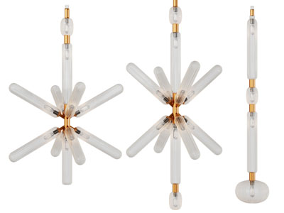 现代拼接棒管吊灯3d模型 现代拼接棒管吊灯