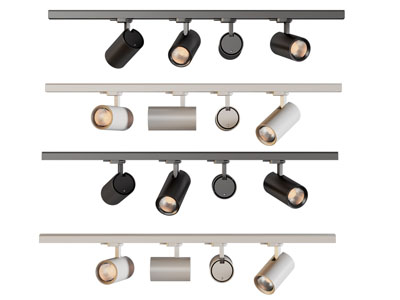 现代轨道磁吸灯 可转向筒灯射灯3d模型 现代轨道磁吸灯 可转向筒灯射灯