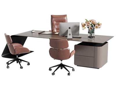 现代老板台、老板桌椅组合