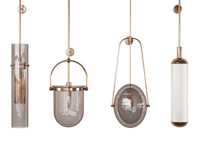 现代玻璃灯罩的壁灯3d模型 现代玻璃灯罩的壁灯