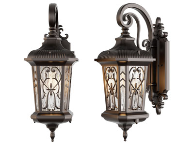 欧式户外防潮壁灯 墙壁灯 柱头灯3d模型 欧式户外防潮壁灯 墙壁灯 柱头灯