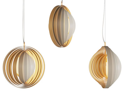 侘寂风套叠灯罩吊灯3d模型 侘寂风套叠灯罩吊灯